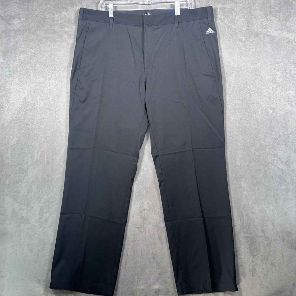 Adidas Golf Pants Black Performance Slash Pockets Mens 38x34(30) Chino AE7006